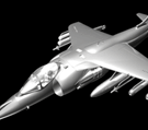 Harrier Jet created in Maya using NURBS curves/surfaces, not textured.
