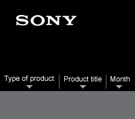 Sony interface design - Illustrator/Photoshop